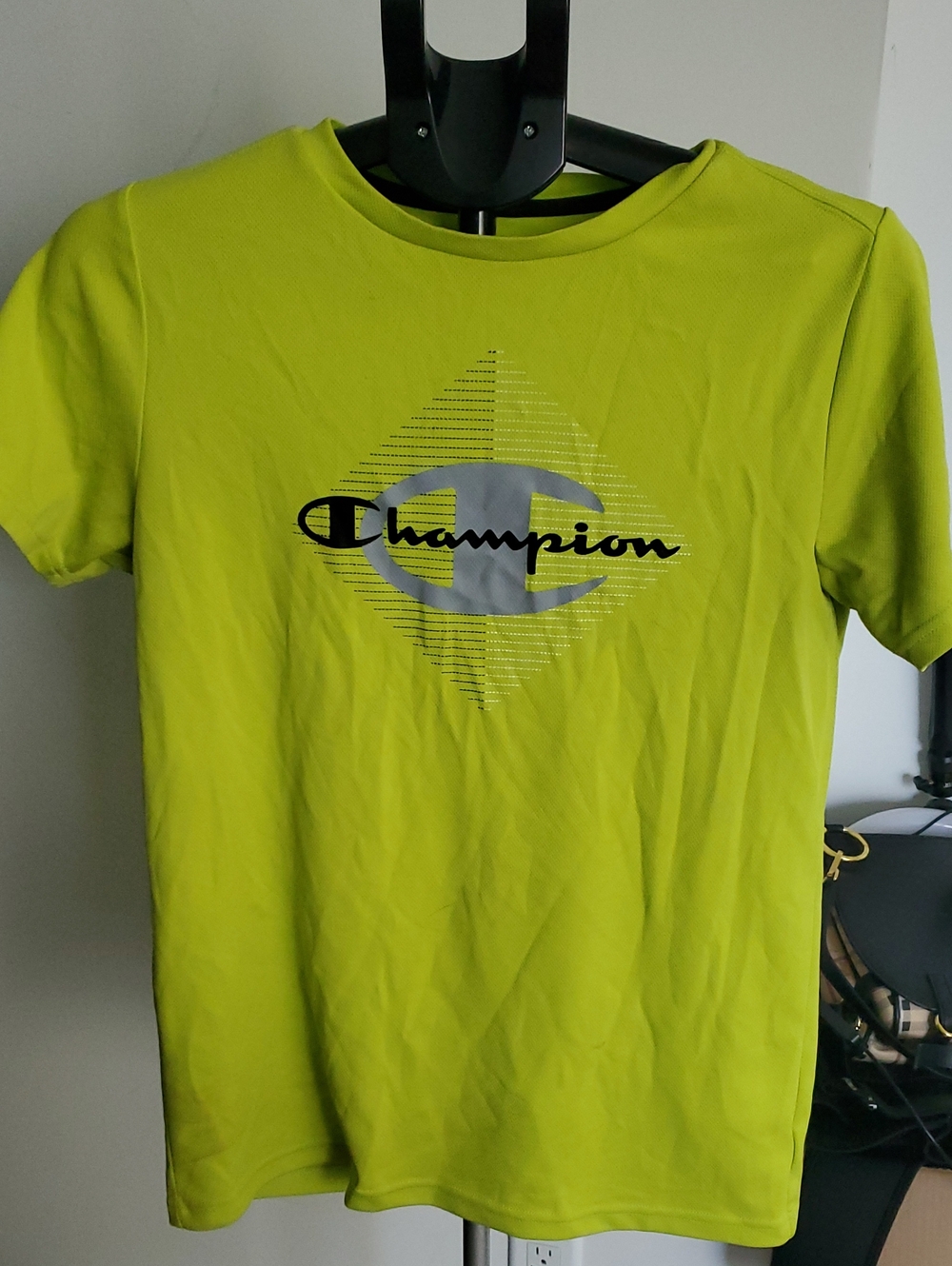 Champion Lime Green Short Sleeve Logo Tee - Picture 1 of 3